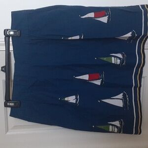 Lands end blue boat or sailing skirt. Size 10.